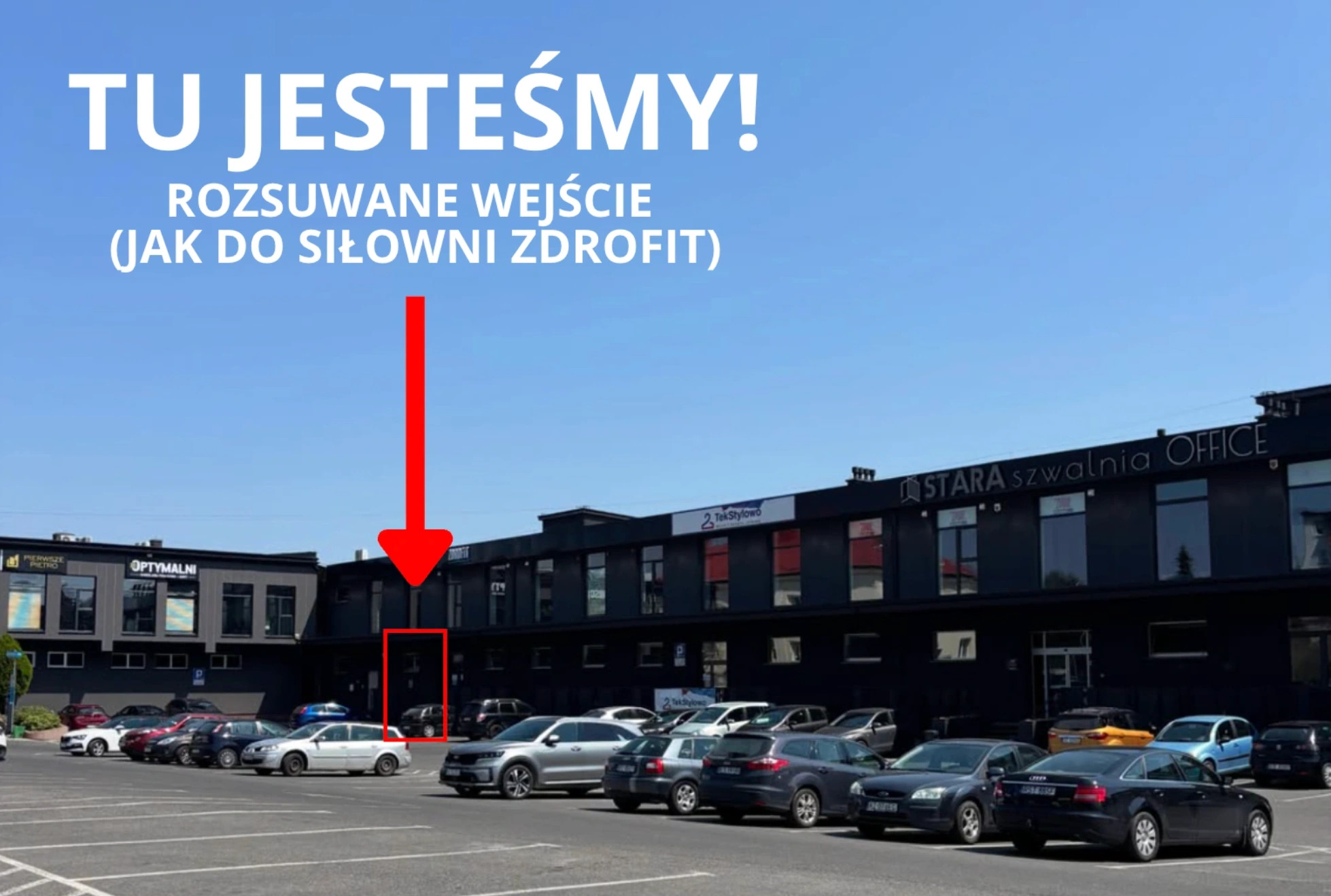 Wejście do klubu Strefa Uderzeń przy Okulickiego 12 w Rzeszowie
